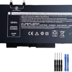 Generic Battery 4GVMP 8500mAh 7.6V compatible For Latitude 5400 5500 5410 5510 E5400 E5500 Inspiron 7590 7591 7791 2-in-1 Precision Laptop battery + Free Tools