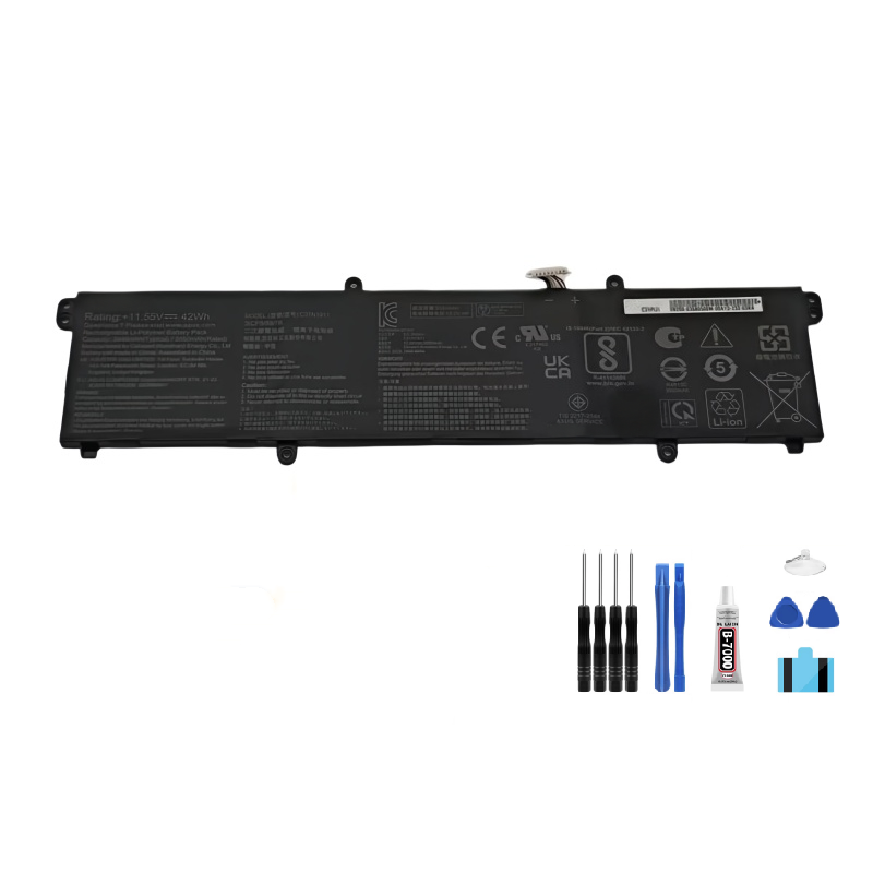 5dcd5102-e9a5-4110-8f8a-14876e1834a6 C31N1911 Laptop Battery For ASUS VivoBook Flip TM420IA TP470EA M413DA M413 K413 F413 X421EA X421DA B31N1911 Battery + Free Tools - Image 1