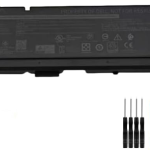 Generic Battery 3RFGX 7850mAh 11.55V compatible For Precision 16-7670 7770 01XM5X 1XM5X Laptop Battery + Free Tools