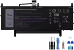 Generic Battery N7HT0 6500mAh 7.6V compatible For Latitude 15 9510 9520 2-in-1 Series Laptop Battery + Free Tools