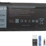 Battery compatible For Dell Chromebook 11 3100 3180 3189 5190 3181 2-in-1 14 3400 Series P28T001 Y07HK FY8XM 0FY8XM 3500mAh 11.4V 51KD7 Laptop Battery + Free Tools