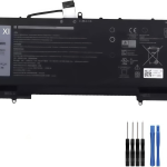 Battery compatible For Dell Latitude 9510 2-in-1 WPF95 0R4TM N1TH6 CX5GY N7HTO 08NFC7 0HYMNG 089GNG N7HT0 7334mAh 11.4V TVKGH Laptop Battery + Free Tools